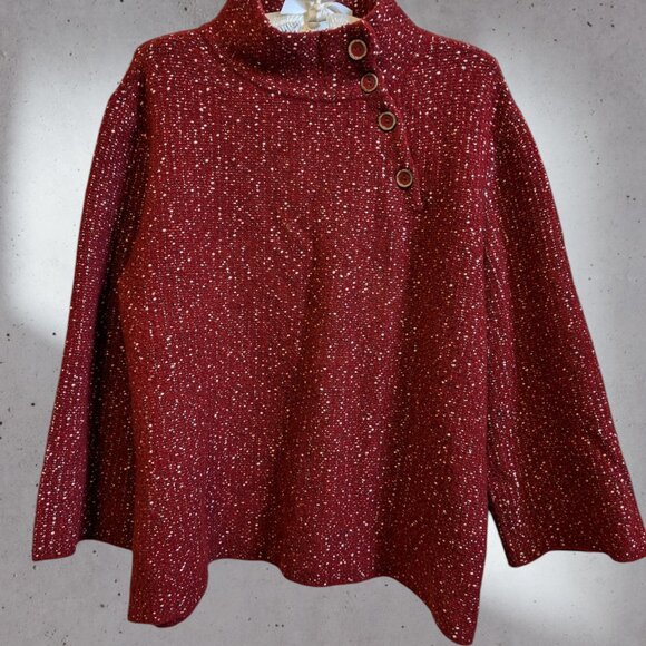 Habitat Confetti Funnel Neck Pullover Loose Fit Sweater - Picture 1 of 13